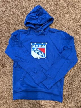 Antigua Royal Blue New York Rangers Hoodie